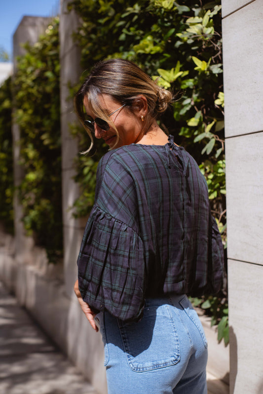 Blusa escocesa