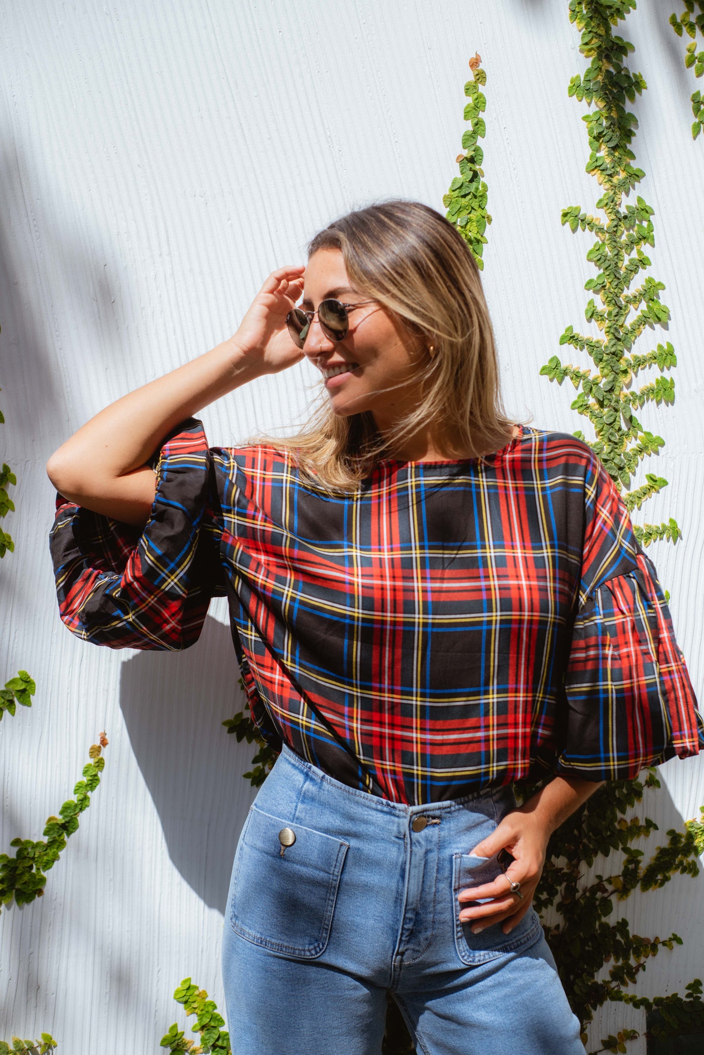 Blusa escocesa
