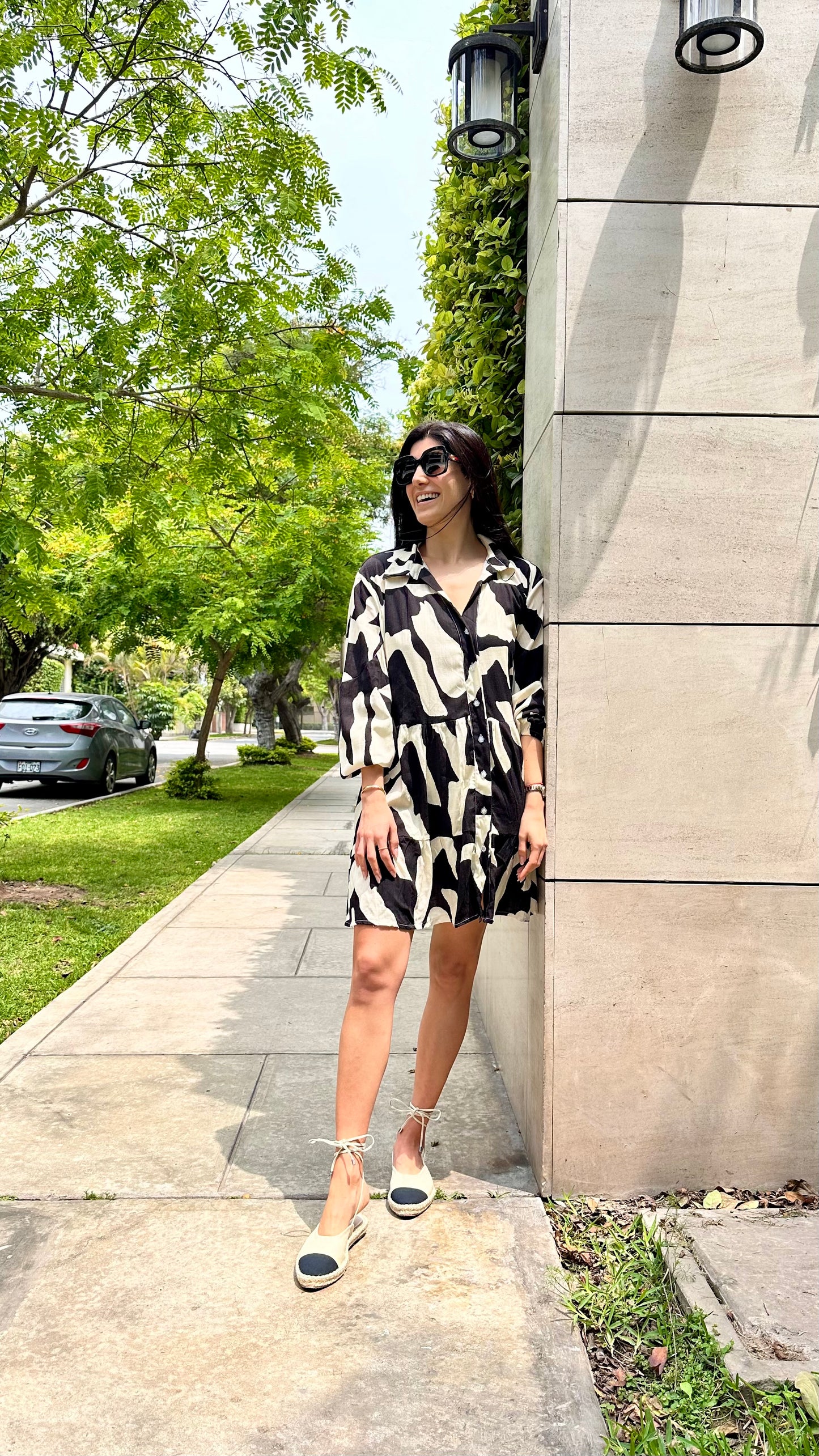 Vestido camisero de lino