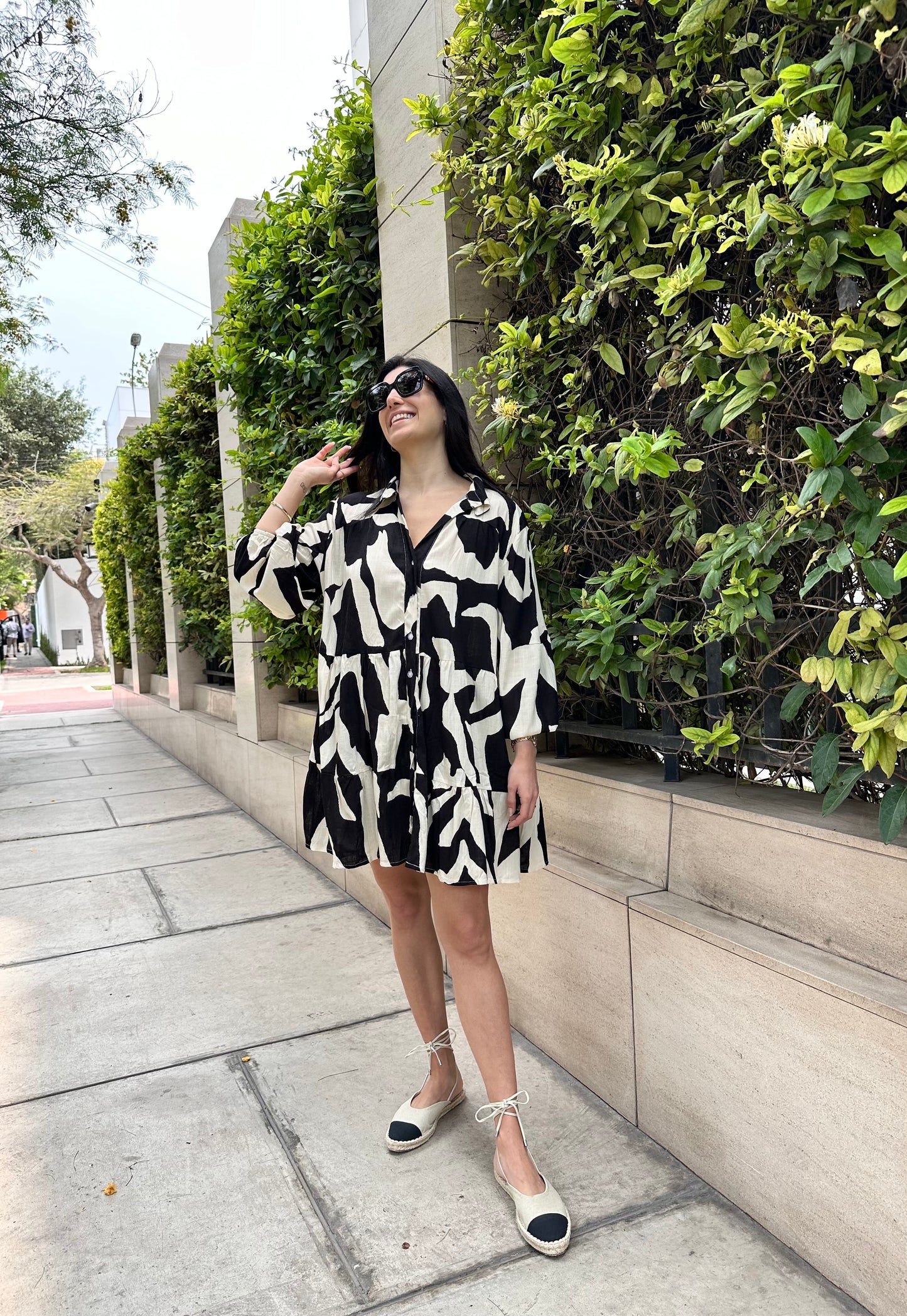 Vestido camisero de lino