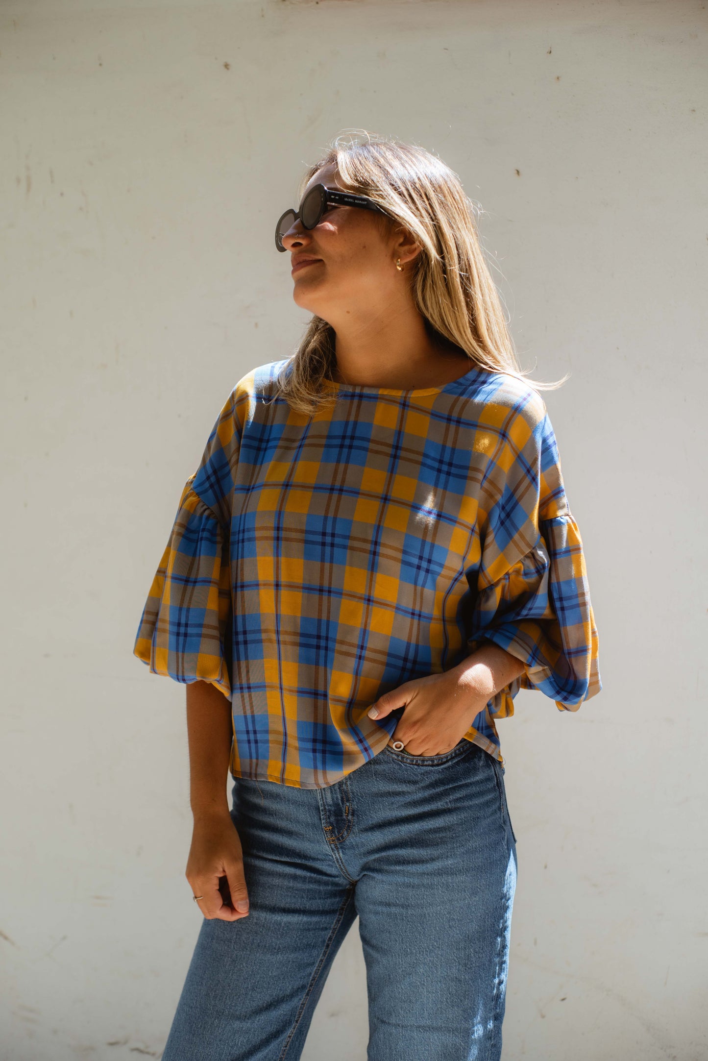 Blusa escocesa