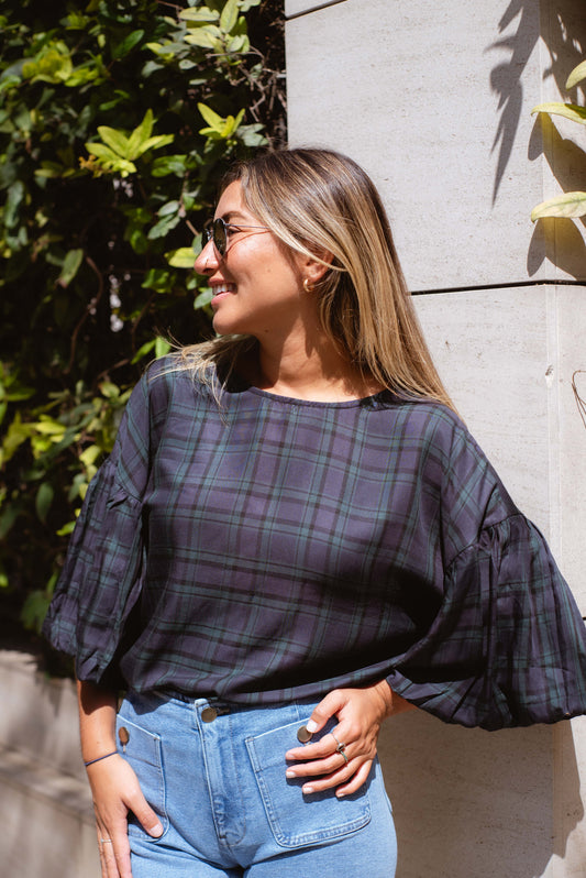 Blusa escocesa