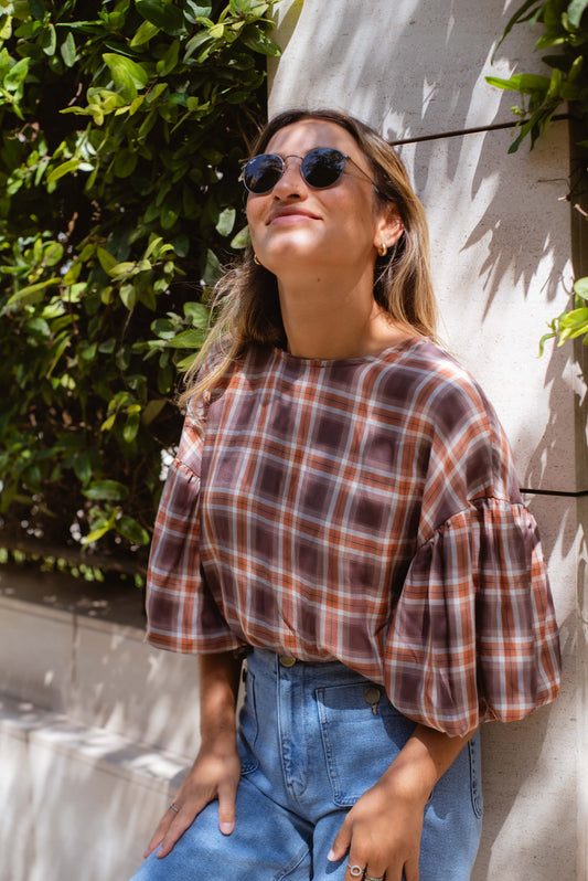 Blusa escocesa