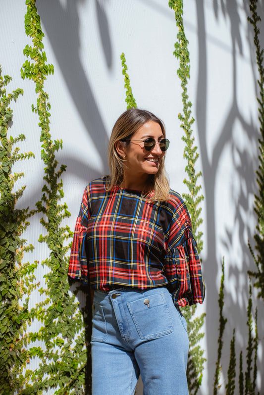 Blusa escocesa