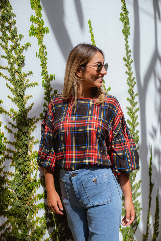 Blusa escocesa