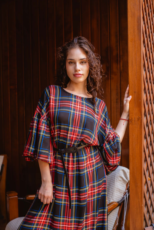 Vestido cuadros